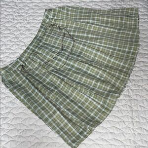 Hot Topic Green Plaid Skirt Size XL